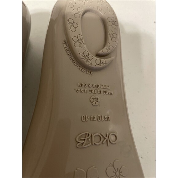OkaB Casual Slip on Jelly Ballet Flat Womens Size 10 Chai Vegan VNC - Picture 9 of 11